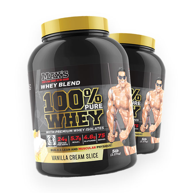 100% 100% Whey Protein by Max’s Protein 2.27kg