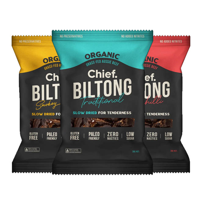 Beef Beef Biltong 30g by Chief – Pack of 3