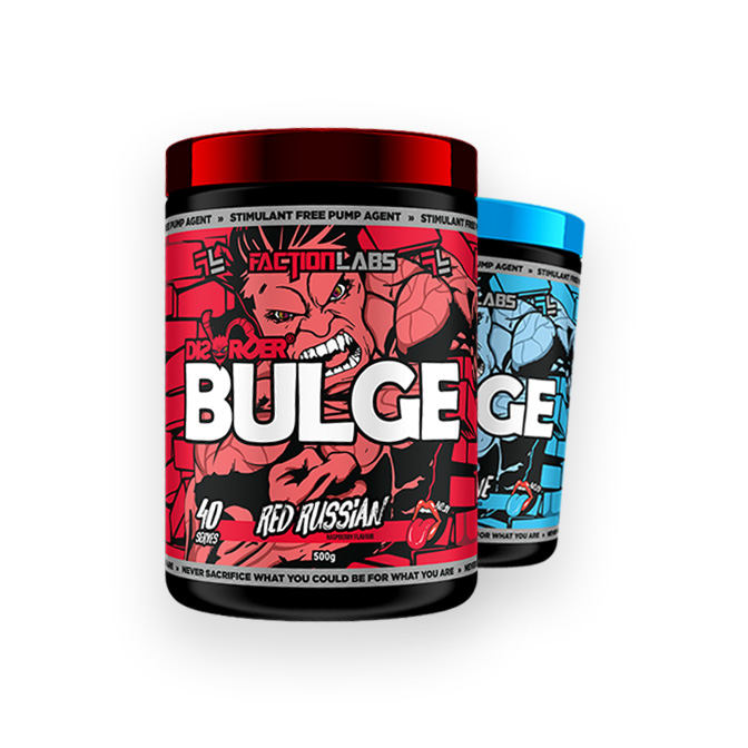 Bulge Bulge Non-Stim Pre-Workout by Faction Labs 40 Serves