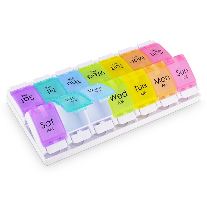 7 7 Day AM & PM Pill Box Tablet Organiser