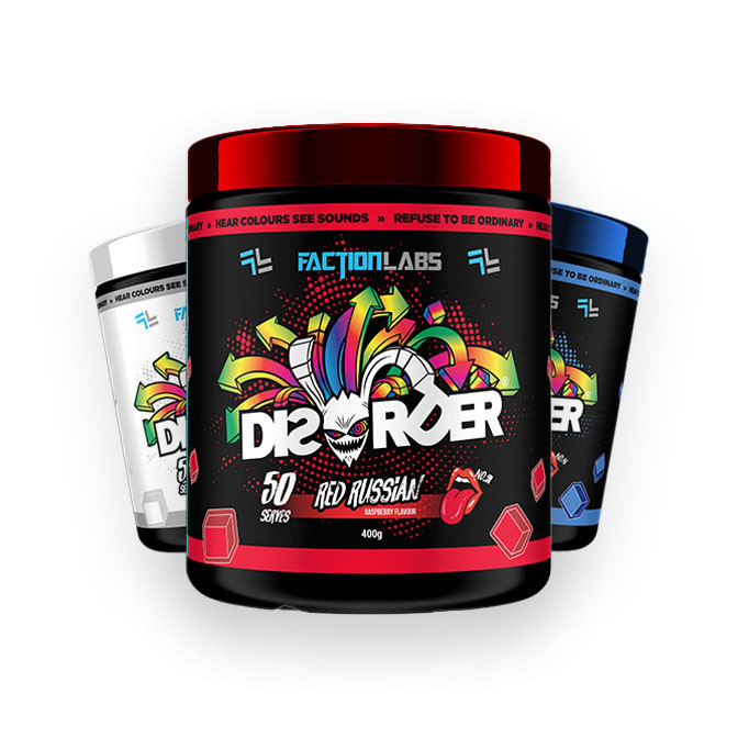 Disorder Disorder Pre-Workout by Faction Labs 50 Serves