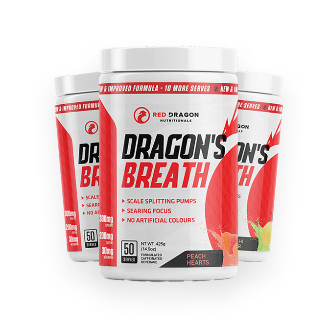 Dragon’s Dragon’s Breath Pre-Workout by Red Dragon 50 serves