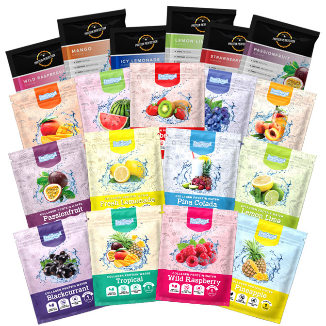 Protein Protein Water Sample Pack – Feel Good Protein and Protein Perfection