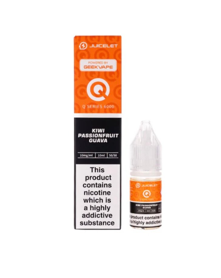 Geekvape Kiwi Passionfruit Guava Q Series 6000 Nic Salt E-Liquid by Juicelet