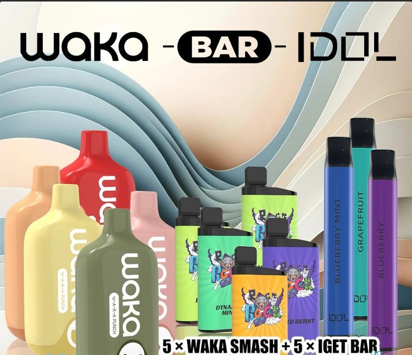 Vape Joint 5 × WAKA SMASH + 5 × IGET BAR (PICK YOUR OWN FLAVOURS) + 3 × IDOL 600