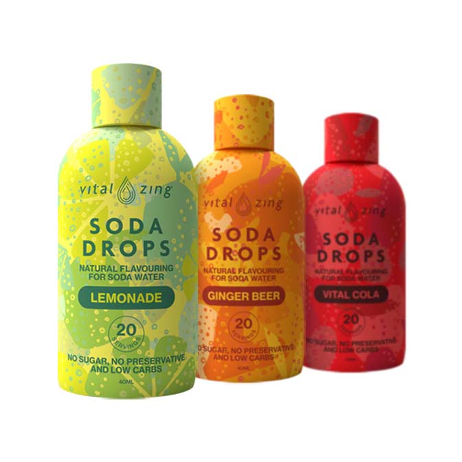 Soda Soda Drops Flavour Enhancer 40ml by Vital Zing – Single Bottle